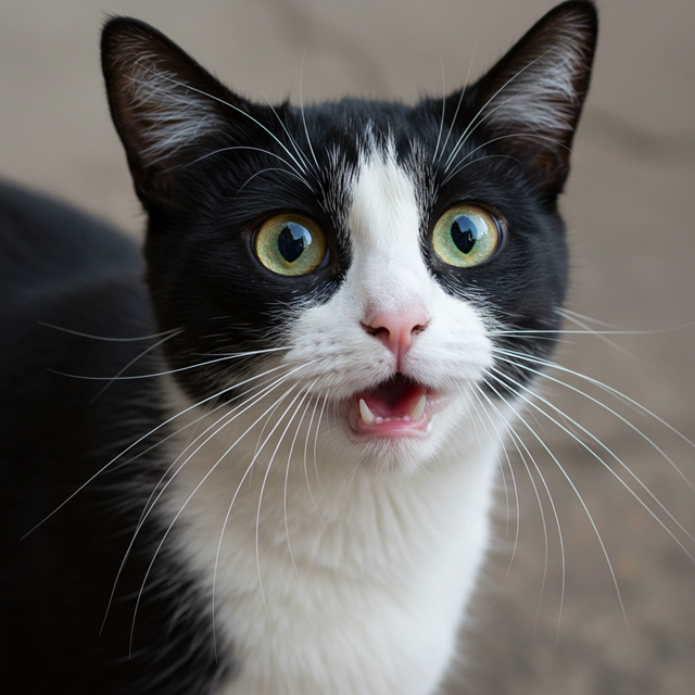 Una imagen divertida de un gato