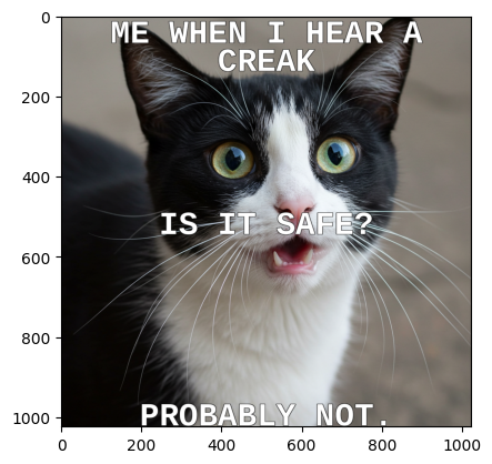 Output Akhir dari Meme Generator