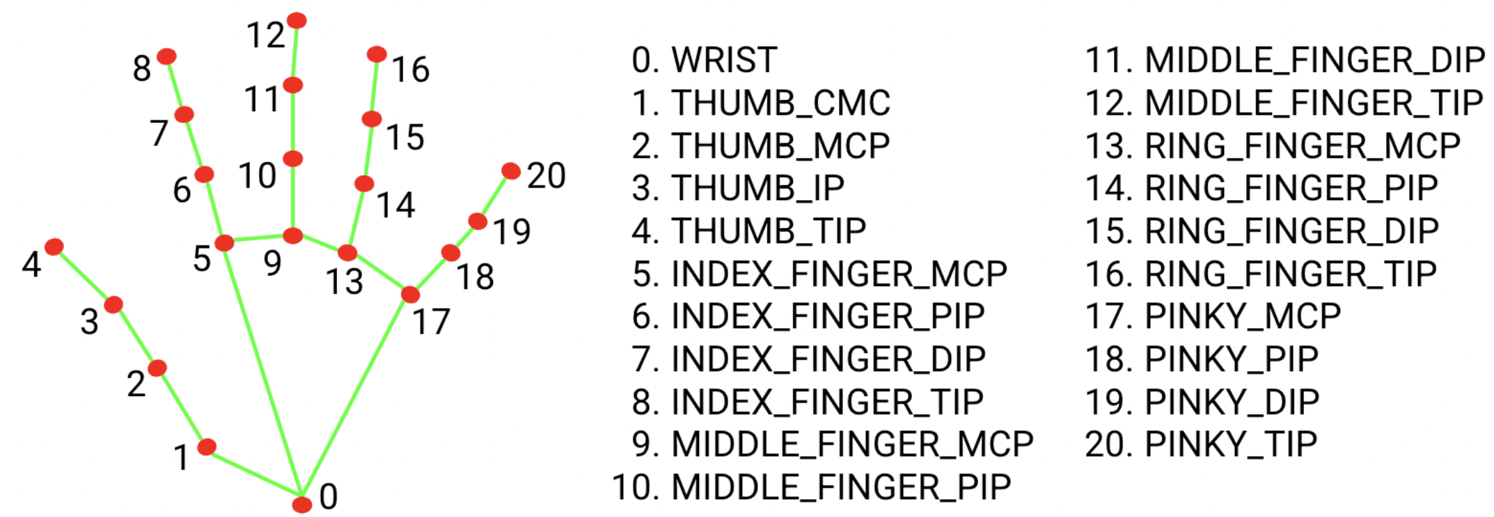 Unable to display the image, it is a diagram illustrating the keypoint localization of 21 hand-knuckle coordinates within the detected hand regions.