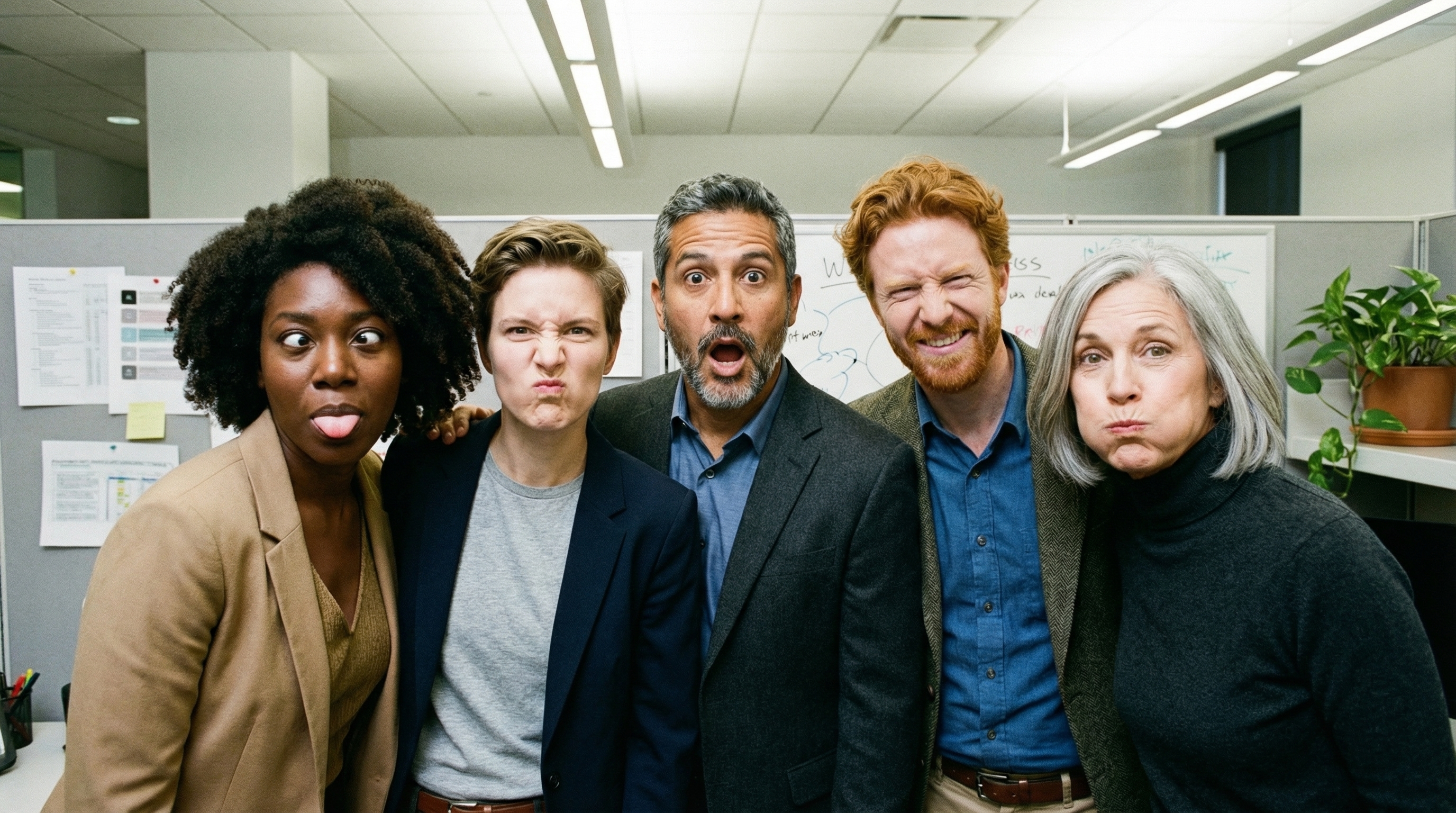 Photo de groupe de bureau générée par IA