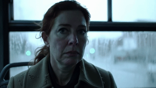 बस में बैठी एक महिला की ऐसी इमेज बनाओ जिसमें वह दुखी दिख रही हो.