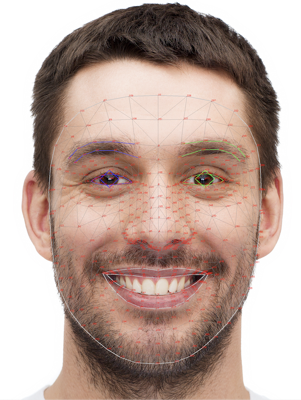 Puntos clave del marcador de reconocimiento facial